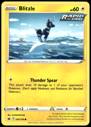 Pokémon Blitzle 050/198 - Normal Common SWSH06: Chilling Reign EN