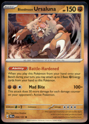 Pokémon Bloodmoon Ursaluna 054/131 - Holofoil Rare SV: Prismatic Evolutions EN