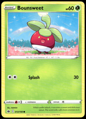 Pokémon Bounsweet 013/198 - Normal Common SWSH06: Chilling Reign EN