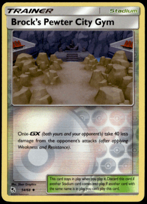 Pokémon Brock's Pewter City Gym 54/68 - Reverse Holofoil Uncommon Hidden Fates EN
