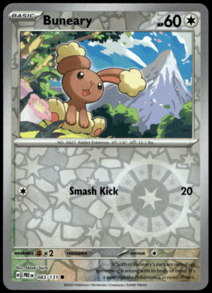 Pokémon Buneary 083/131 - Reverse Holofoil Common SV: Prismatic Evolutions EN