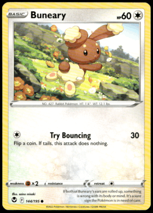 Pokémon Buneary 144/195 - Normal Common SWSH12: Silver Tempest EN
