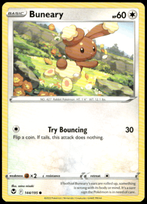 Pokémon Buneary 144/195 - Normal Common SWSH12: Silver Tempest EN