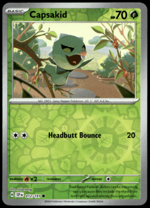 Pokémon Capsakid 012/191 - Reverse Holofoil Common SV08: Surging Sparks EN