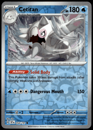 Pokémon Cetitan 054/191 - Reverse Holofoil Common SV08: Surging Sparks EN