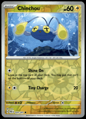 Pokémon Chinchou 020/091 - Reverse Holofoil Common SV: Paldean Fates EN