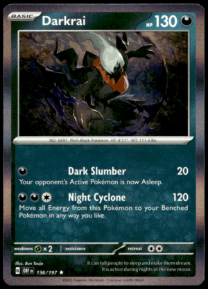 Pokémon Darkrai 136/197 - Holofoil Rare SV03: Obsidian Flames EN