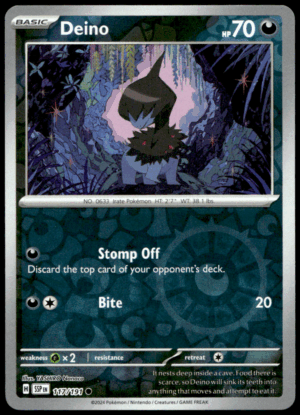 Pokémon Deino 117/191 - Reverse Holofoil Common SV08: Surging Sparks EN