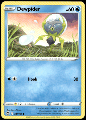 Pokémon Dewpider 047/195 - Normal Common SWSH12: Silver Tempest EN