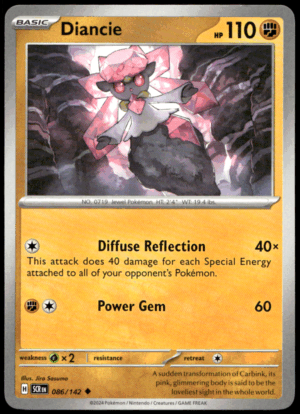 Pokémon Diancie 086/142 - Normal Uncommon SV07: Stellar Crown EN