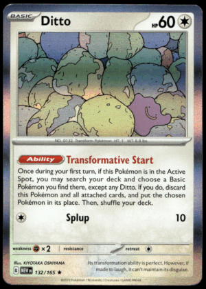 Pokémon Ditto 132/165 - Holofoil Rare SV: Scarlet & Violet 151 EN