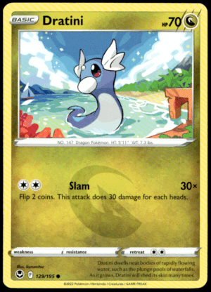 Pokémon Dratini 129/195 - Normal Common SWSH12: Silver Tempest EN