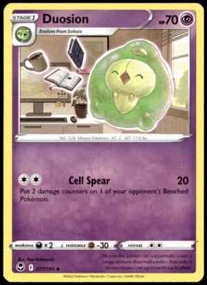 Pokémon Duosion 077/195 - Normal Uncommon SWSH12: Silver Tempest EN