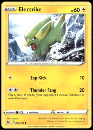 Pokémon Electrike 054/196 - Normal Common SWSH11: Lost Origin EN