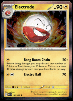 Pokémon Electrode 101/165 - Holofoil Rare SV: Scarlet & Violet 151 EN