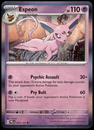 Pokémon Espeon 033/131 - Holofoil Rare SV: Prismatic Evolutions EN