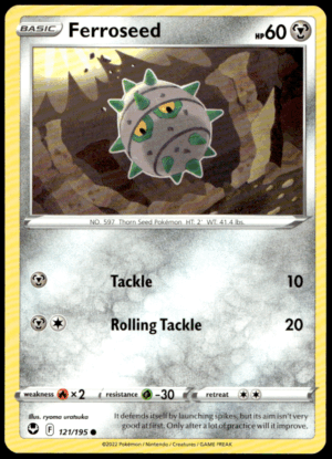 Pokémon Ferroseed 121/195 - Normal Common SWSH12: Silver Tempest EN
