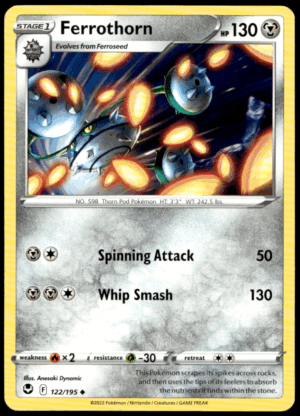 Pokémon Ferrothorn 122/195 - Normal Uncommon SWSH12: Silver Tempest EN