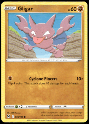 Pokémon Gligar 095/196 - Normal Common SWSH11: Lost Origin EN