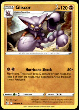 Pokémon Gliscor 096/196 - Normal Rare SWSH11: Lost Origin EN