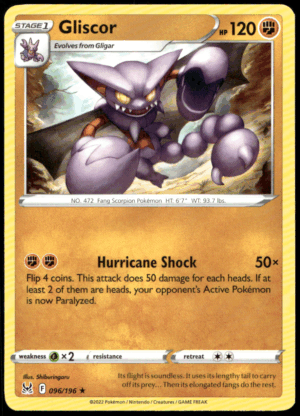 Pokémon Gliscor 096/196 - Normal Rare SWSH11: Lost Origin EN