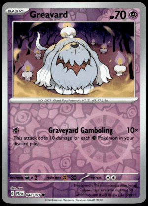 Pokémon Greavard 042/091 - Reverse Holofoil Common SV: Paldean Fates EN