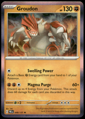 Pokémon Groudon 049/131 - Holofoil Rare SV: Prismatic Evolutions EN