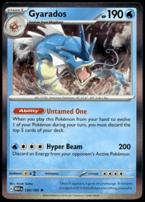 Pokémon Gyarados 130/165 - Holofoil Rare SV: Scarlet & Violet 151 EN