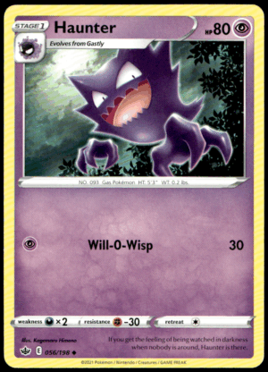 Pokémon Haunter 056/198 - Normal Uncommon SWSH06: Chilling Reign EN