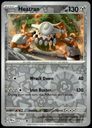 Pokémon Heatran 068/131 - Reverse Holofoil Uncommon SV: Prismatic Evolutions EN