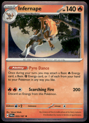 Pokémon Infernape 033/167 - Holofoil Rare SV06: Twilight Masquerade EN