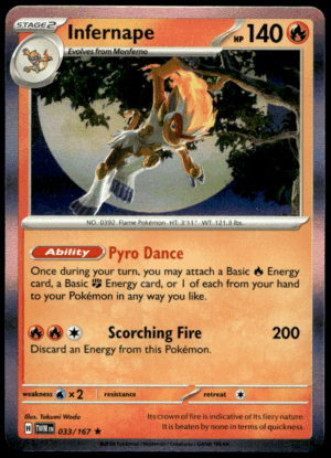 Pokémon Infernape 033/167 - Holofoil Rare SV06: Twilight Masquerade EN
