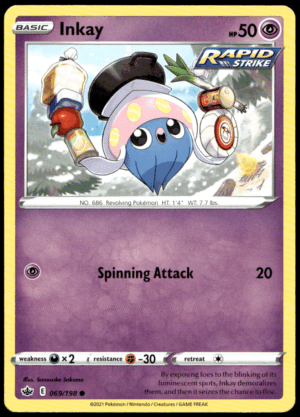 Pokémon Inkay 069/198 - Normal Common SWSH06: Chilling Reign EN