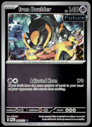 Pokémon Iron Boulder 046/131 - Reverse Holofoil Rare SV: Prismatic Evolutions EN