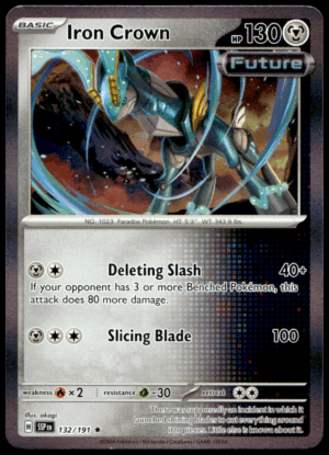 Pokémon Iron Crown 132/191 - Holofoil Rare SV08: Surging Sparks EN