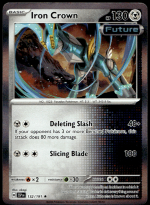 Pokémon Iron Crown 132/191 - Holofoil Rare SV08: Surging Sparks EN