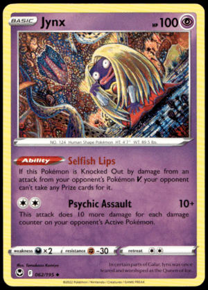 Pokémon Jynx 062/195 - Normal Uncommon SWSH12: Silver Tempest EN