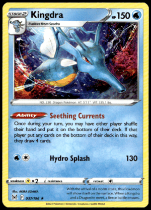 Pokémon Kingdra 037/196 - Normal Rare Deck Exclusives EN