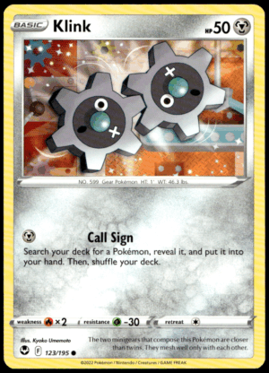 Pokémon Klink 123/195 - Normal Common SWSH12: Silver Tempest EN
