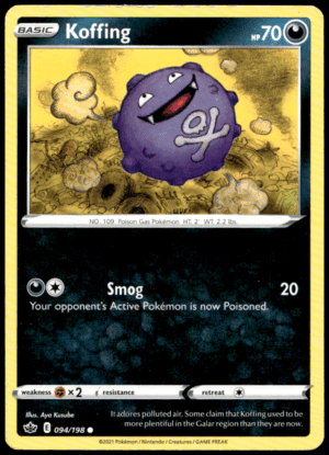 Pokémon Koffing 094/198 - Normal Common SWSH06: Chilling Reign EN