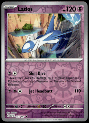 Pokémon Latios 077/191 - Reverse Holofoil Uncommon SV08: Surging Sparks EN