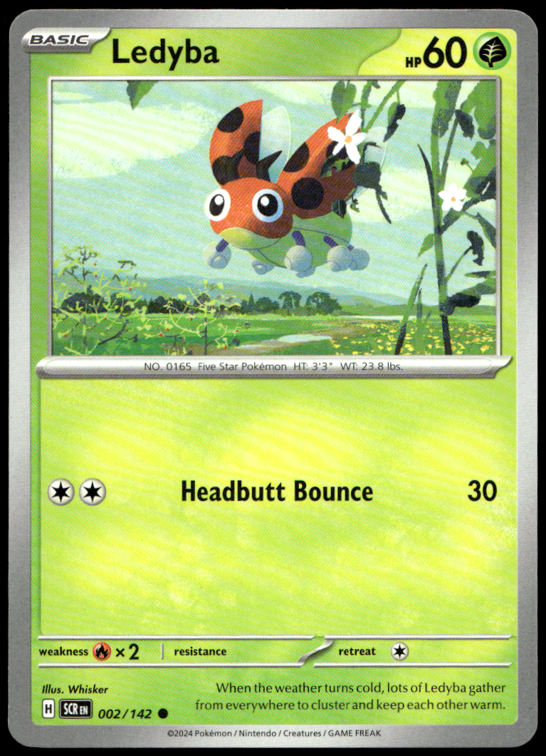 Pokémon Ledyba 002/142 - Normal Common SV07: Stellar Crown EN