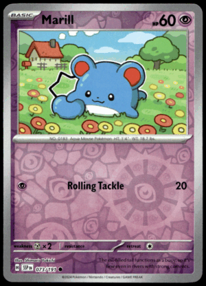 Pokémon Marill 073/191 - Reverse Holofoil Common SV08: Surging Sparks EN