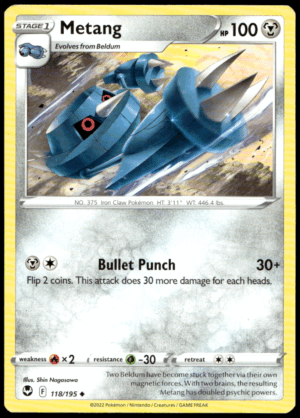 Pokémon Metang 118/195 - Normal Uncommon SWSH12: Silver Tempest EN