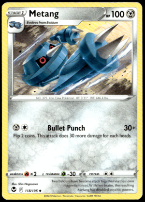 Pokémon Metang 118/195 - Normal Uncommon SWSH12: Silver Tempest EN