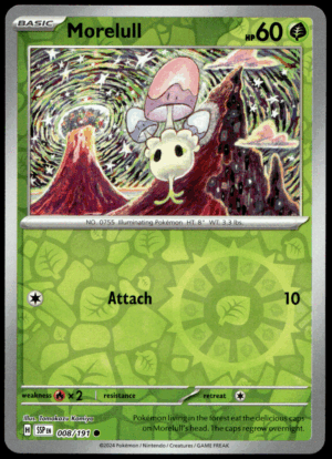Pokémon Morelull 008/191 - Reverse Holofoil Common SV08: Surging Sparks EN