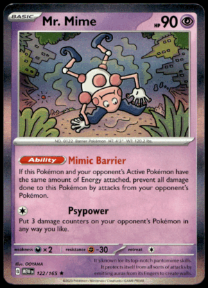 Pokémon Mr. Mime 122/165 - Holofoil Rare SV: Scarlet & Violet 151 EN
