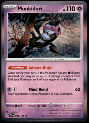 Pokémon Munkidori 044/131 - Holofoil Rare SV: Prismatic Evolutions EN