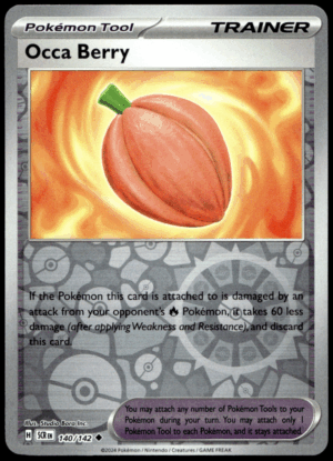 Pokémon Occa Berry 140/142 - Reverse Holofoil Uncommon SV07: Stellar Crown EN