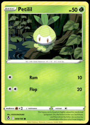 Pokémon Petilil 009/195 - Normal Common SWSH12: Silver Tempest EN